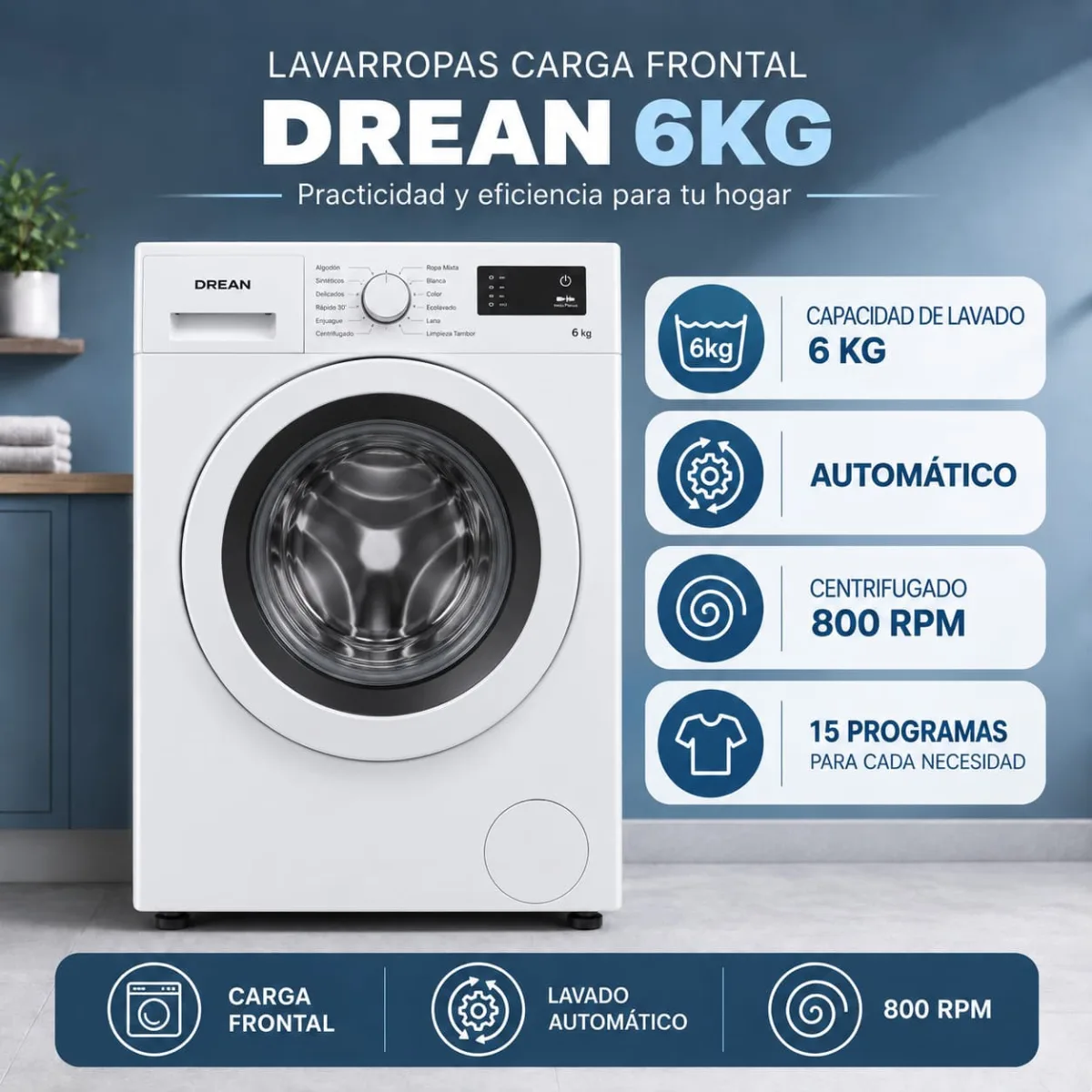 Lavarropas Drean 6KG