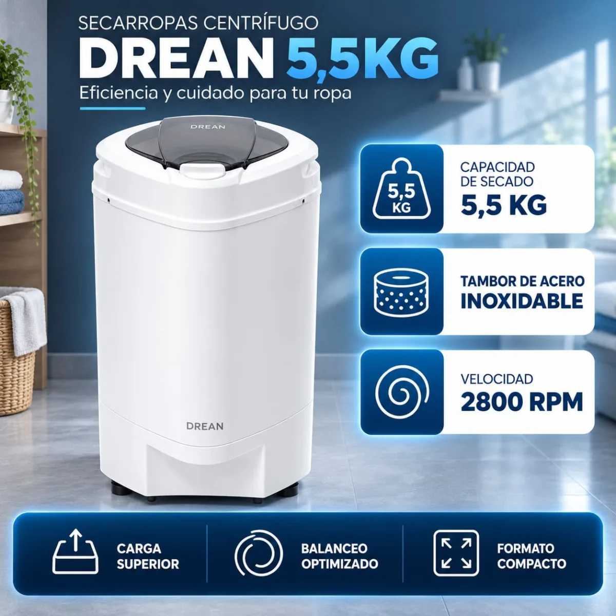 Secarropas Drean 5,5Kg