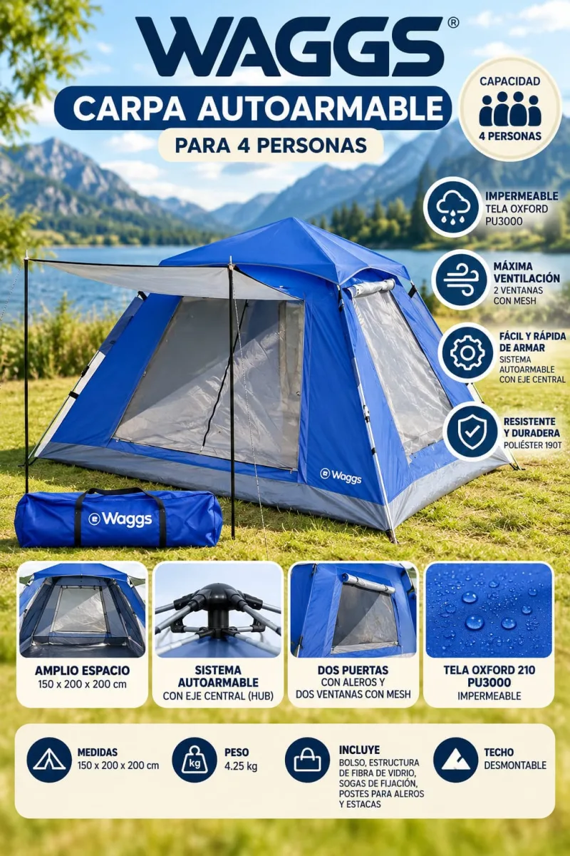 Carpa Autoarmable WAGGS